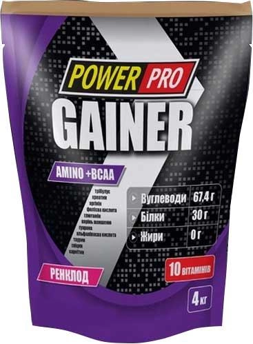 Гейнер Power Pro Gainer 4 кг Ренклод (4820113922978) - изображение 1
