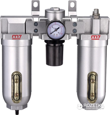 Блок подготовки воздуха M7 с регулятором и манометром 3/4" на 1" (SV-3660) - Фото 1 Блок подготовки воздуха M7 с регулятором и манометром 3/4" на 1" (SV-3660) - изображение 1