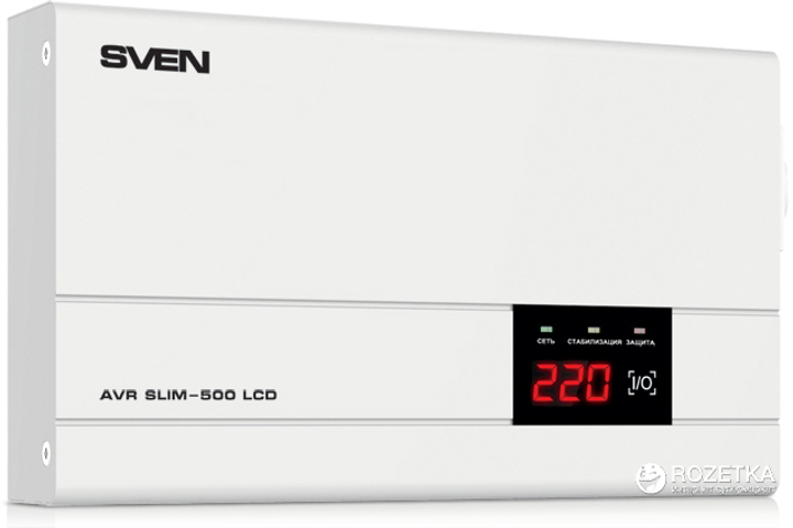 Стабилизатор напряжения Sven AVR Slim-500 LCD – фото, отзывы ...