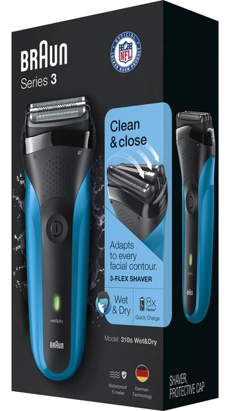 Електробритва BRAUN Series 3 310s Blue - зображення 5