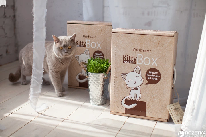 Наполнитель для кошачьего туалета KittyBox 2 в 1 Минеральный