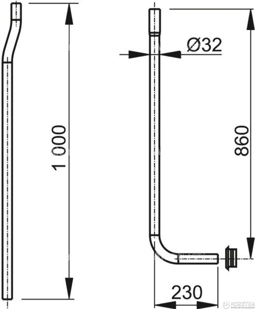 Водозливна Труба ALCA PLAST 32 мм A95 (8594045933413) - изображение 2