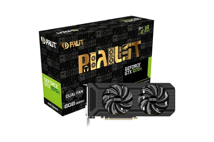 グラフィックボード・グラボ・ビデオカード Palit GTX1070Ti 8GB DUAL Відеокарта GF GTX 1070 Ti 8GB GDDR5 Dual Palit (NE5107T015P2-1043D