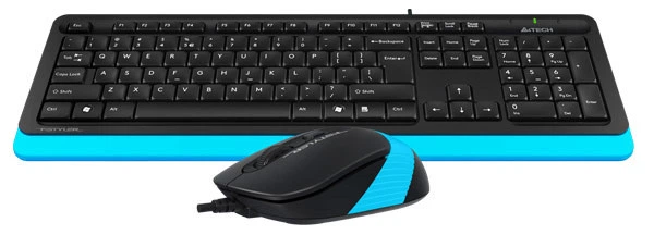 Клавиатура + мышь A4Tech F1010 проводные Black/Blue - Фото 3 Клавиатура + мышь A4Tech F1010 проводные Black/Blue - изображение 3