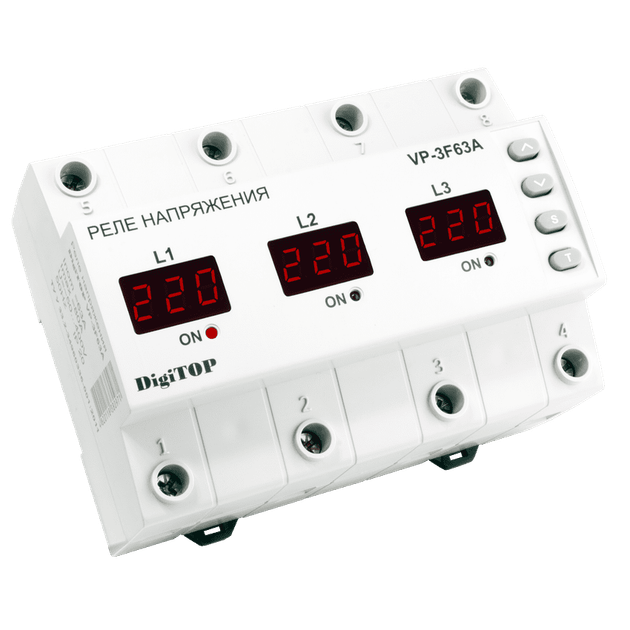 Реле напряжения DigiTOP VP-3F63A - Фото 1 Реле напряжения DigiTOP VP-3F63A - изображение 1