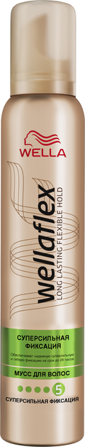 Мусс для волос Wella Wellaflex Суперсильная фиксация 200 мл ...
