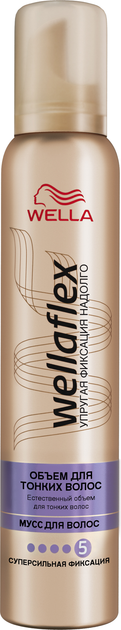 Мусс для волос Wella Wellaflex Объём для тонких волос Суперсильная ...