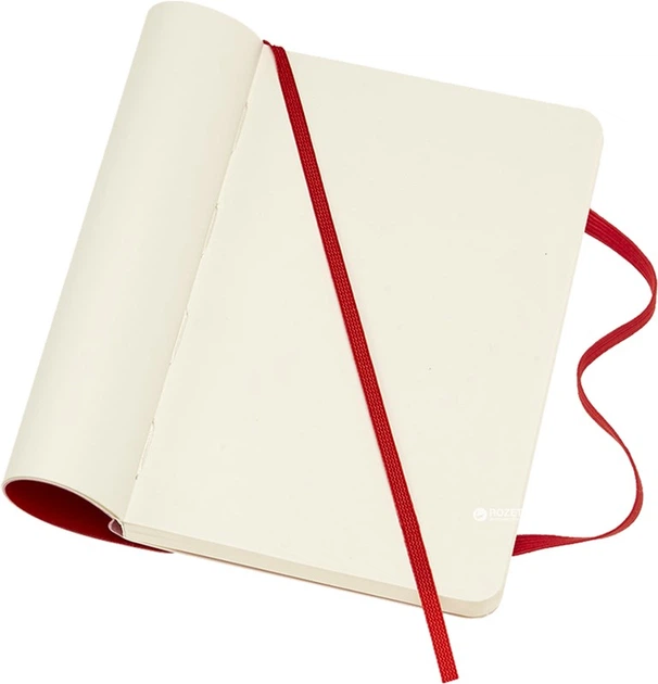 Записная книга Moleskine Classic 9 x 14 см 192 страницы без линовки Красная Мягкая обложка (8055002854610) - изображение 5