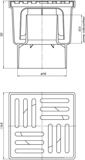 Трап вертикальный ANI PLAST TA1212 - изображение 2