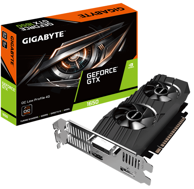 Відеокарта Gigabyte PCI-Ex GeForce GTX 1650 OC Low Profile 4G 4GB