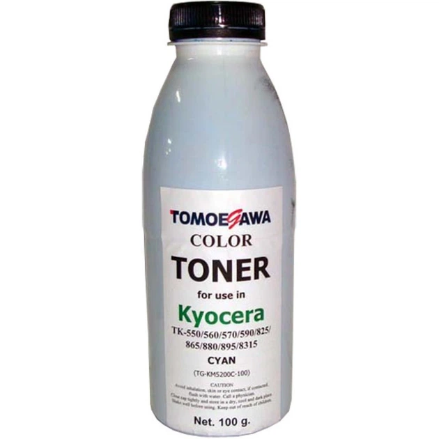 Тонер KYOCERA TK-550/825/865/880/895/8315 100г Cyan Tomoegawa (TG-KM5200C-100) - Фото 1 Тонер KYOCERA TK-550/825/865/880/895/8315 100г Cyan Tomoegawa (TG-KM5200C-100) - зображення 1