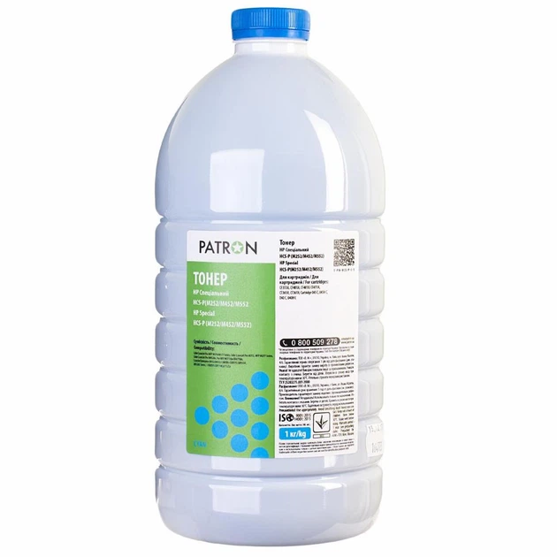 Тонер HP CLJ CP1025/CP1215/M252/M452/M552/5500 CYAN Patron (PN-HCS-P-C-1) - Фото 1 Тонер HP CLJ CP1025/CP1215/M252/M452/M552/5500 CYAN Patron (PN-HCS-P-C-1) - изображение 1