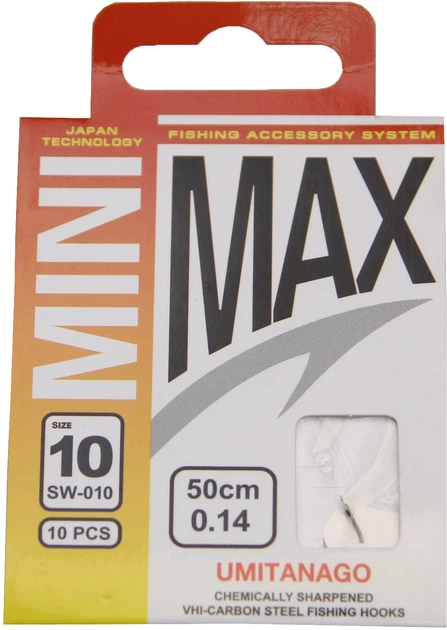 Одинарный крючок MiniMax Umitanago 0.7 г 10 шт (SW010-10/0.14) - изображение 4