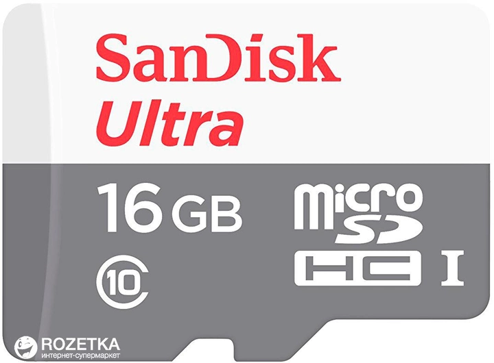 SanDisk Ultra microSDHC UHS-I 16GB Class 10 (SDSQUNS-016G-GN3MN) - изображение 1