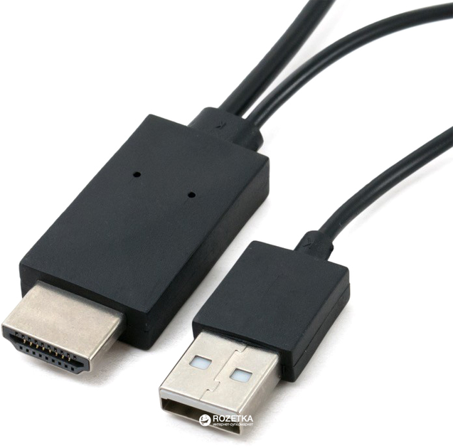 Кабель-перехідник Extradigital MHL microUSB (5pin) M, USB M - HDMI AM 1 ...