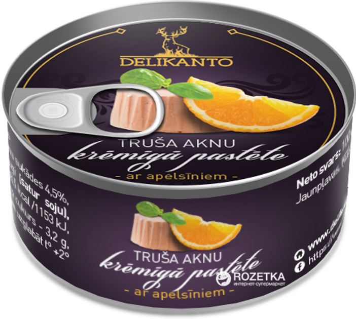 Паштет Delikanto из печени кролика с апельсином 100 г (4751025310167 ...