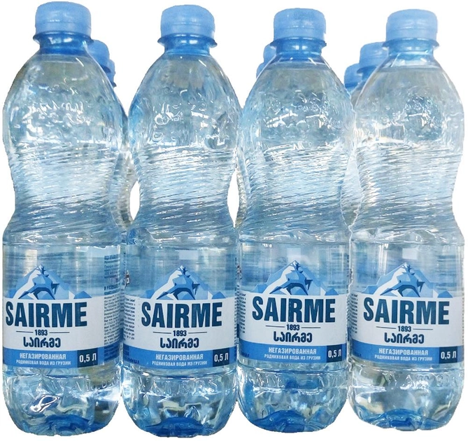 Акція на Упаковка негазованої мінеральної води Sairme 0.5 л х 12 пляшок від Rozetka