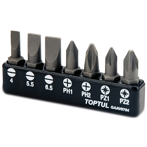 Набір біт 1/4" GAAV0704 TOPTUL - Фото 1 Набір біт 1/4" GAAV0704 TOPTUL - зображення 1
