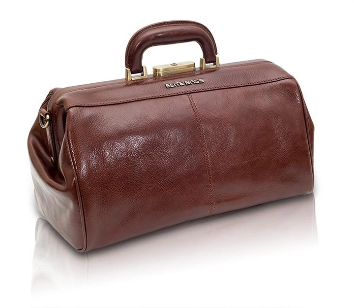 Сумка лікаря з італійської шкіри Elite Bags CLASSY’S DELUXE brown - изображение 2