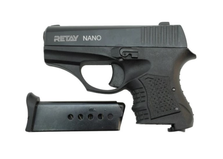 Пистолет стартовый Retay Nano кал. 8 мм. Цвет - black. 11950824 - изображение 2