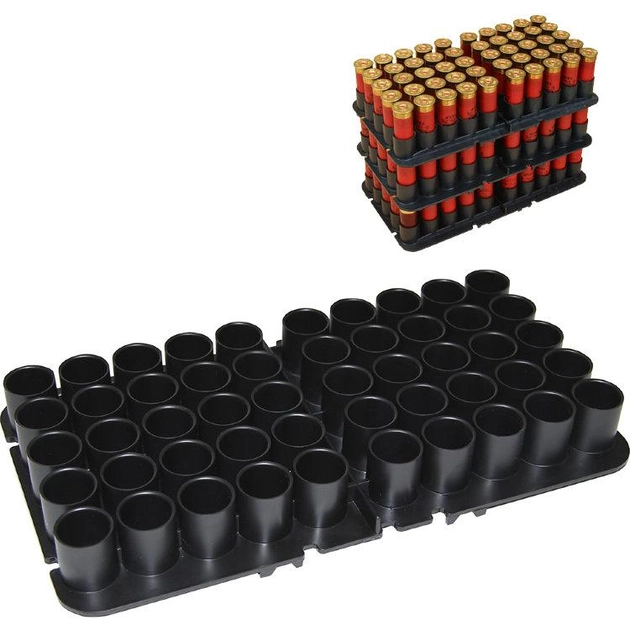Подставка MTM Shotshell Tray на 50 глакоств. патронов 12 кал. Цвет - черный. 17730896 - изображение 1