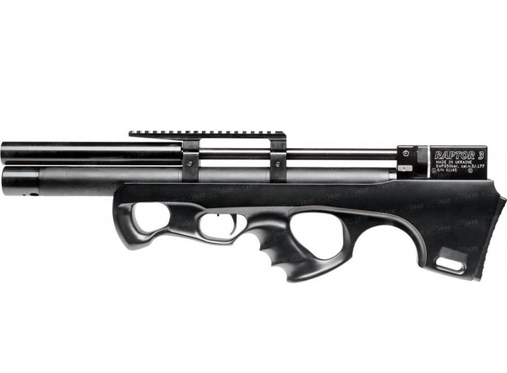 Гвинтівка пневматична РСР Raptor 3 Compact Plus PCP кал. 4,5 мм. Колір - чорний (чохол в комплекті). 39930011 - зображення 1