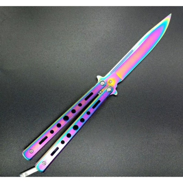Нож-бабочка (балисонг) C26 фиолетовый - изображение 1