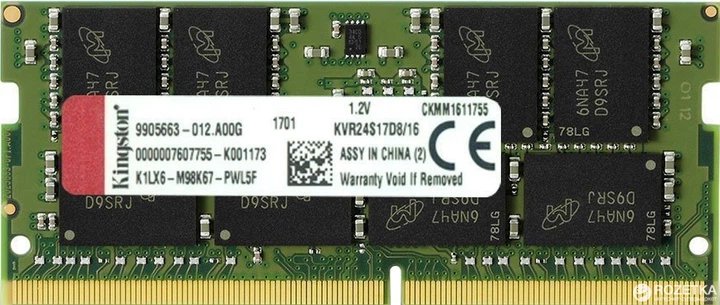 Kingston KVR24S17D8/16 16GB DDR4 2枚　32GB Оперативная память Kingston SODIMM DDR4-2400 16384MB PC4-19200
