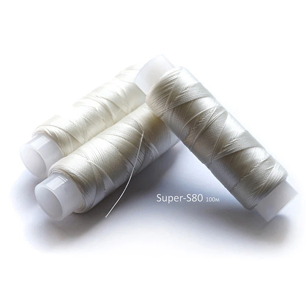 Нитка для бісеру Super-S80 100м екрю_10ШТУК - изображение 3
