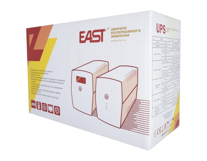 ИБП East EA-850U LCD, Line Int., AVR, 2хSchuko, USB (05900071) - изображение 6