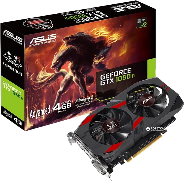 Відеокарта Asus PCI-Ex GeForce GTX 1050 Ti Cerberus 4GB GDDR5