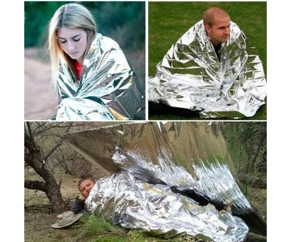 Термоодеяло Emergency Blanket спасательное одеяло -130*210 см (115945) - изображение 2