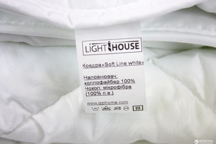 Ковдра LightHouse Soft Line white 195х215 300 г/м2 (2200000538369) - Фото 5 Ковдра LightHouse Soft Line white 195х215 300 г/м2 (2200000538369) - зображення 5