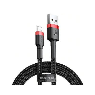 Дата кабель USB 2.0 AM to Lightning 0.5m Cafule 2.4A red+black Baseus (CALKLF-A19) - изображение 2