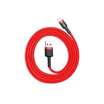 Дата кабель USB 2.0 AM to Lightning 1.0m Cafule 2.4A red+red Baseus (CALKLF-B09) - Фото 4 Дата кабель USB 2.0 AM to Lightning 1.0m Cafule 2.4A red+red Baseus (CALKLF-B09) - изображение 4