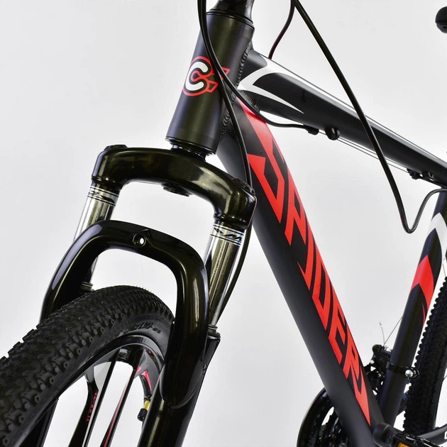 Горный велосипед на литых дисках CORSO SPIDER Evolution 26 Черно-красный - изображение 4