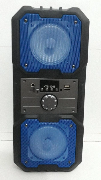 Портативная Bluetooth колонка KTS-1048, синяя - Фото 1 Портативная Bluetooth колонка KTS-1048, синяя - изображение 1