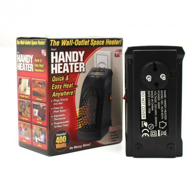 Портативный обогреватель керамический UKC Handy Heater PRO 400 Вт Original Black - изображение 4