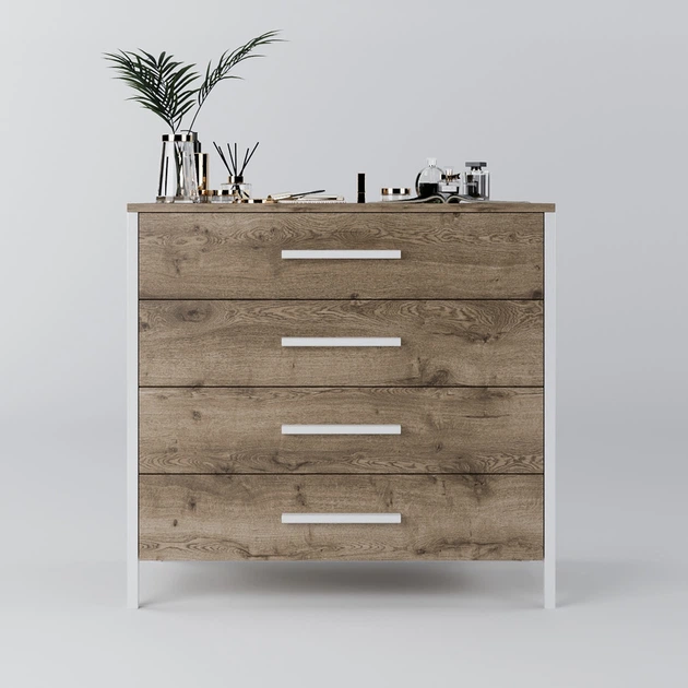 Комод Фенстер Техас Белый ДСП Аликанте 760x800x370 - изображение 2