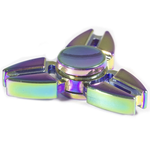 Cпиннер металлический Fidget spinner TRIANGULAR Градиент игрушка антистресс - изображение 11