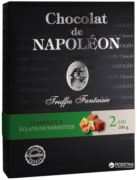 Французские трюфели Napoleon классические и с кусочками фундука 200 г ...