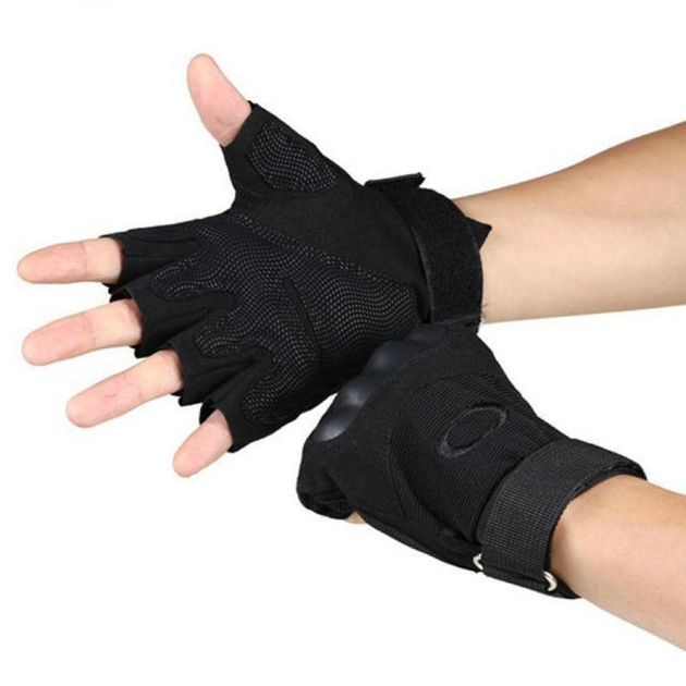 Тактичні безпалі рукавички (велоперчатки, мотоперчатки) Oakley Black Розмір L - зображення 2