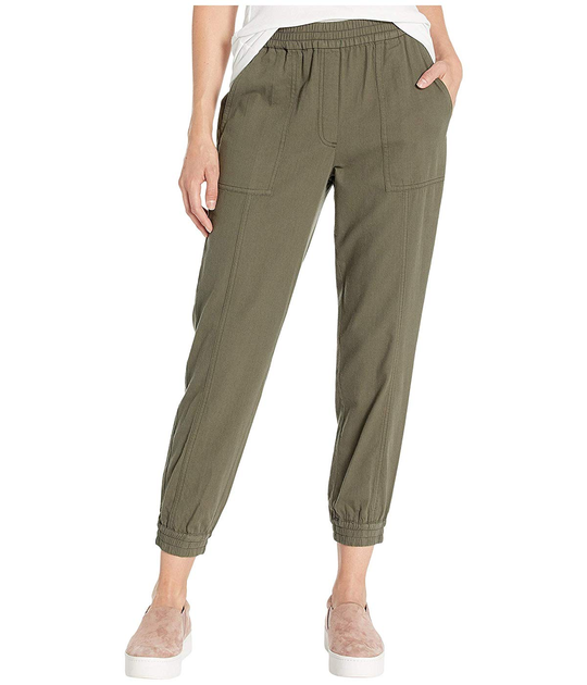 BCBGMAXAZRIA Alder Long Pants with Elastic Waistband Olive