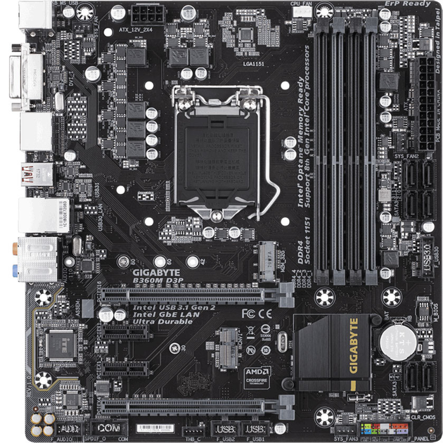 Материнская плата Gigabyte B360M D3P (s1151, Intel B360, PCI-Ex16 ...
