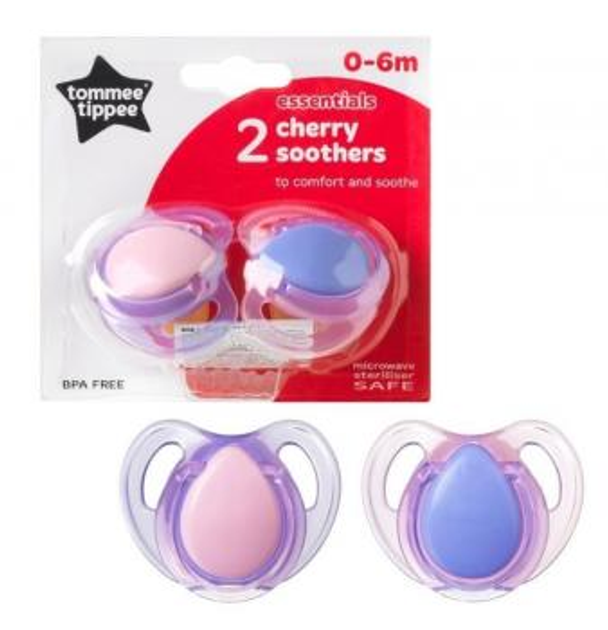 Пустышка латексная классическая Tommee Tippee, 0-6 мес., розовый и ...