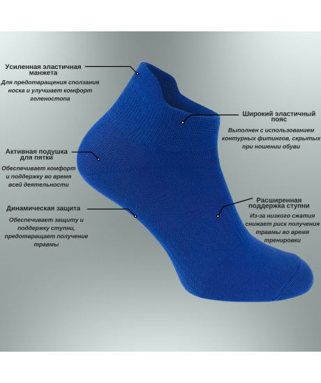 Спотивные носки Metsi от MK SOCKS Синий(36-39) R-1025-B - изображение 3