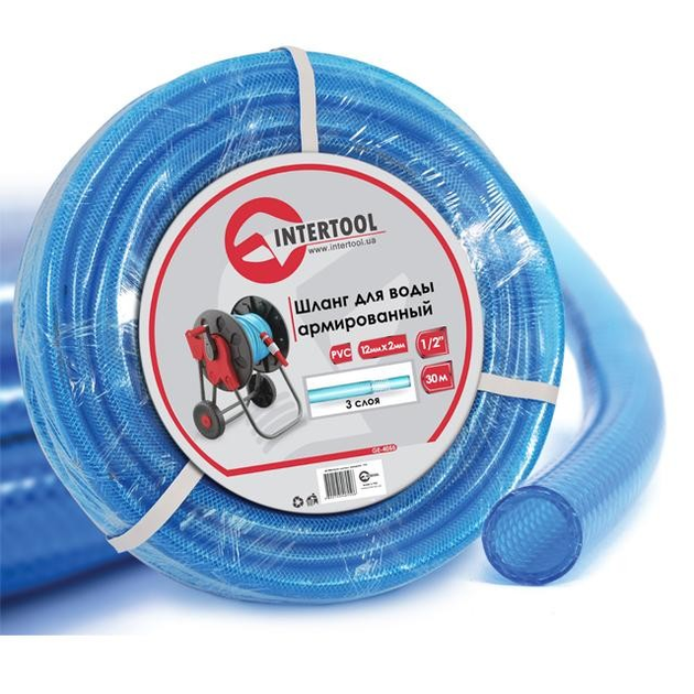 Шланг для воды 3-х слойный 1/2", 30 м, армированный PVC INTERTOOL GE ...