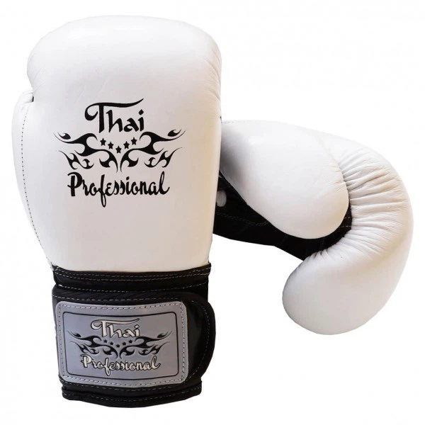 Боксерские перчатки Thai Professional BG5VL (12oz) Белые - изображение 2