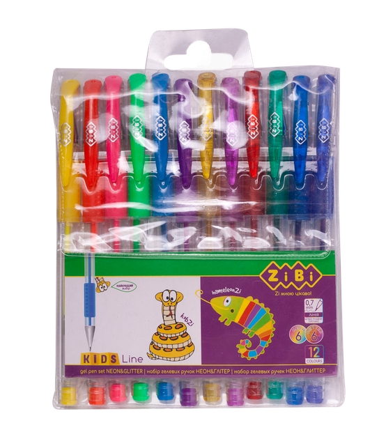 Набор из 12-ти гелевых ручек ZiBi Neon+Glitter (ZB.2204-99) - Фото 1 Набор из 12-ти гелевых ручек ZiBi Neon+Glitter (ZB.2204-99) - изображение 1