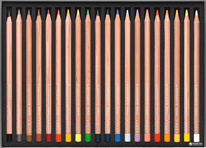 Карандаши цветные Caran d'Ache Luminance 6901 картонный бокс 20 цветов ...